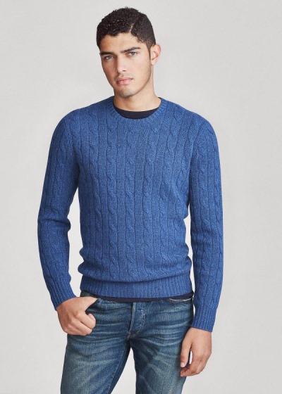 Men's Polo Ralph Lauren Cable-Knit Cashmere Sweater | 704235MZH